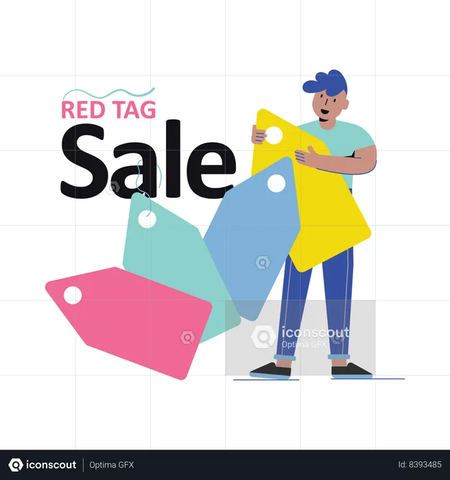 Red Tag Sale  Illustration