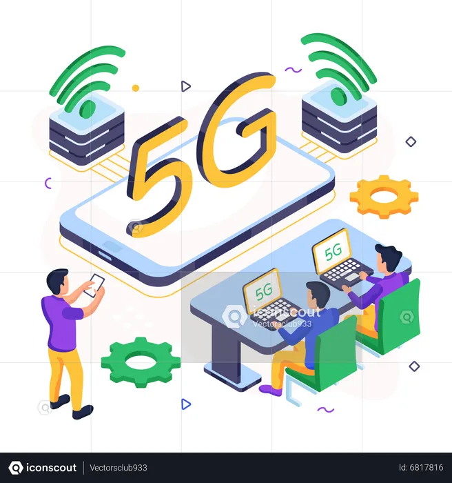 Rede 5G  Ilustração