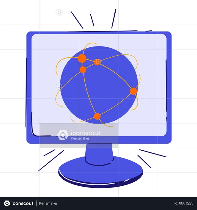 Rede de Internet  Ilustração