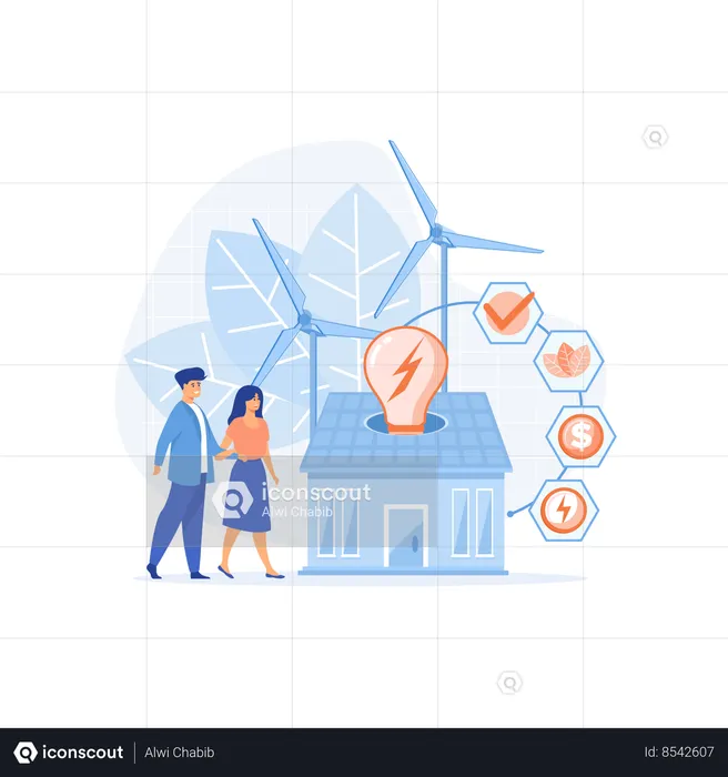 Reduce Energy Consumption  Illustration