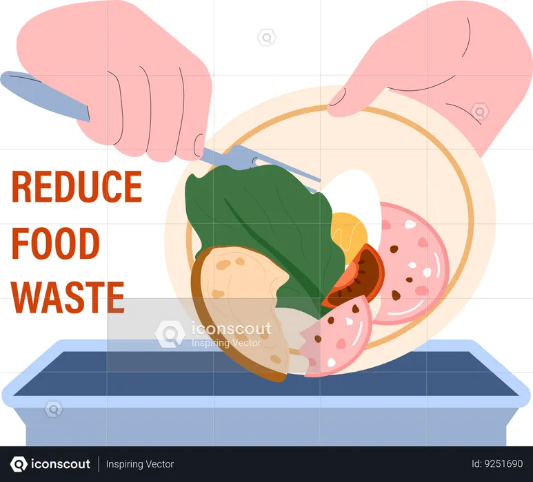 Reduce food waste  Illustration