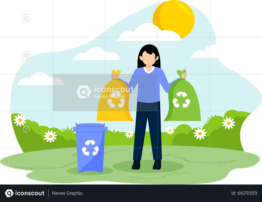Reduce Reuse Recycle  Illustration