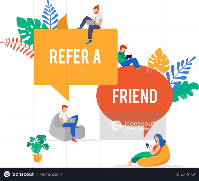 Refer a friend  Illustration