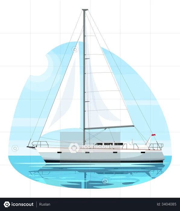 Regatta ship  Illustration