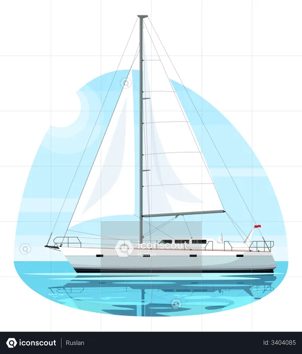 Regatta-Schiff  Illustration