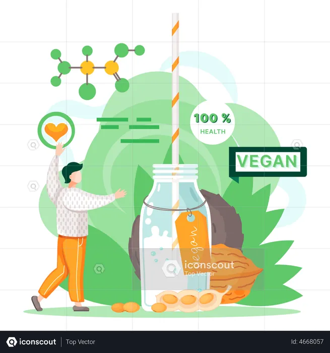 Régime végétarien pour mincir  Illustration