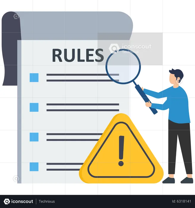 Regras e regulamentos  Ilustração