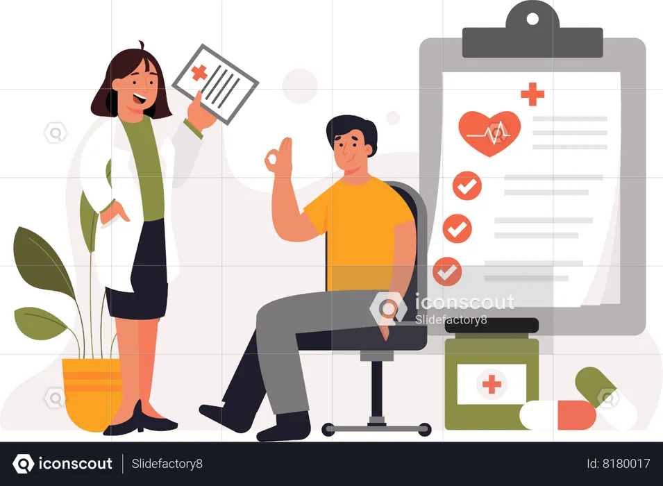 Regular Medical Check Up  Illustration