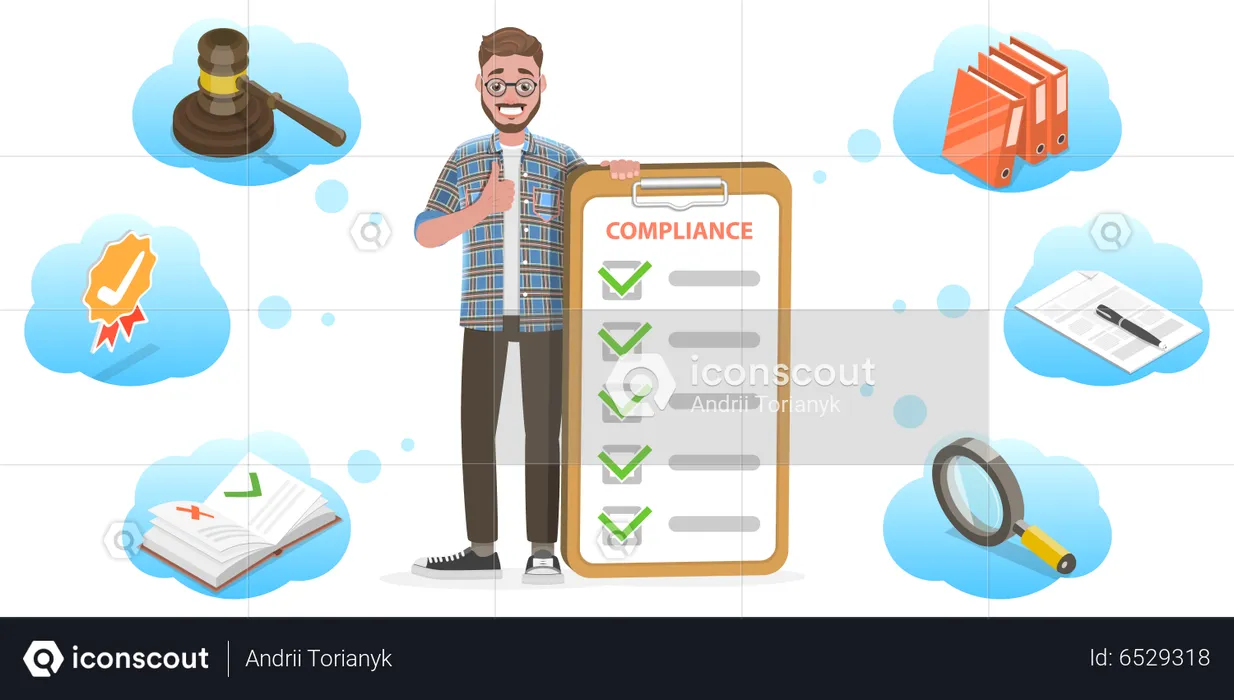Regulatory Compliance with Policies and Regulations  Illustration