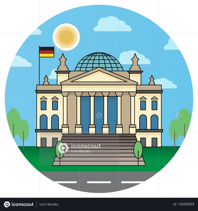 Reichstag Berlin Allemagne  Illustration