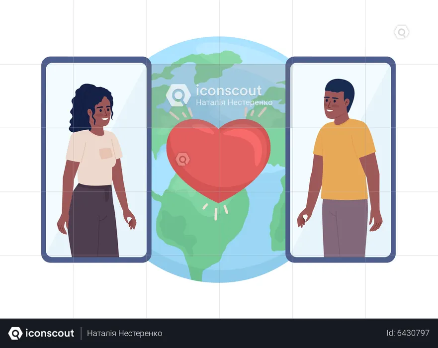 Relacionamento a distância  Ilustração