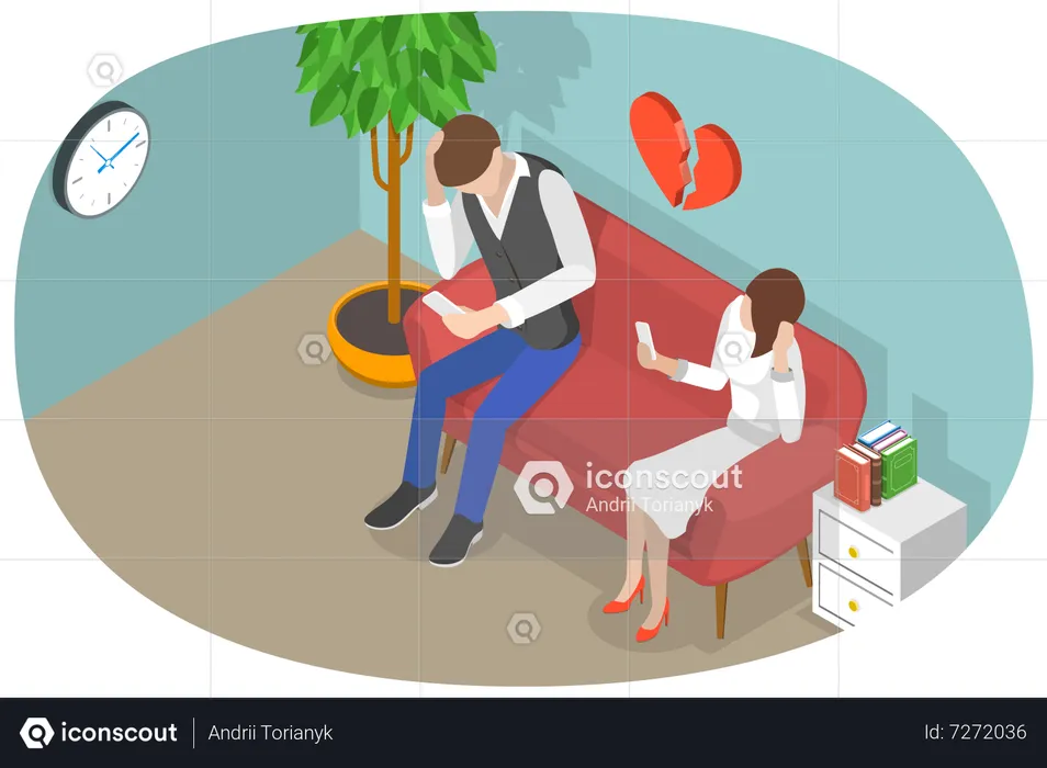 Relationship Breakup  Illustration
