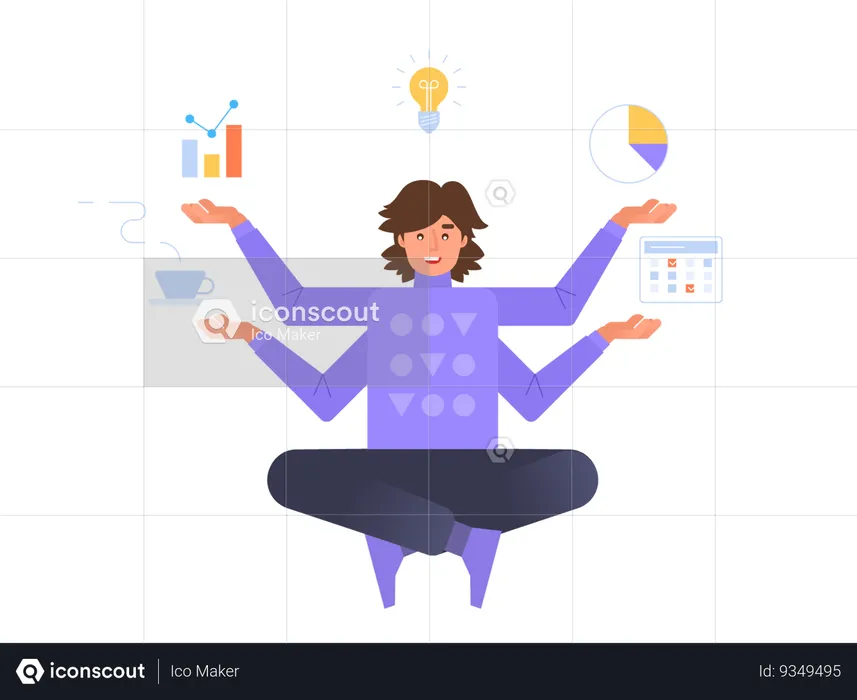 Relaxed Businessman  Illustration