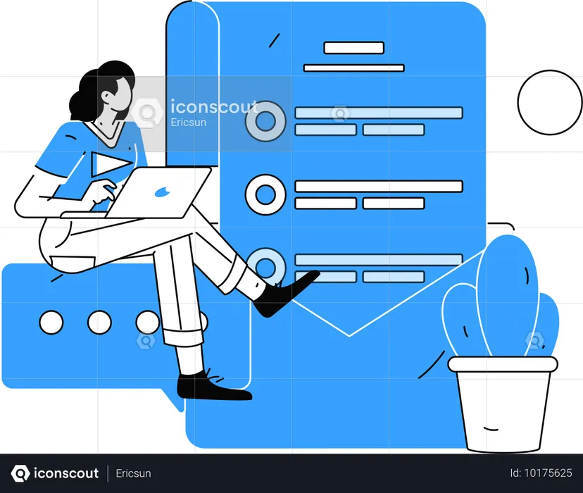 Llenar formulario de encuesta  Ilustración