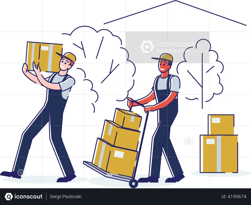 Relocation and Moving into New House  Illustration