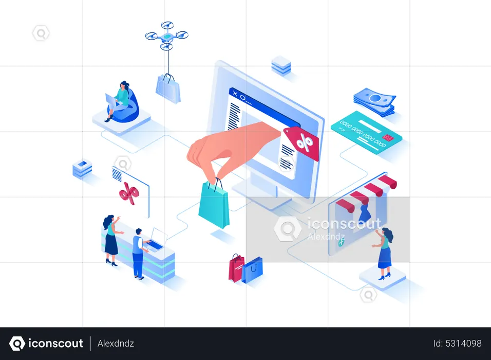 Remise de marchandises  Illustration