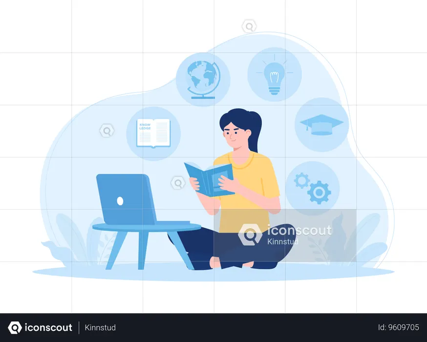 Remote Learning  Illustration