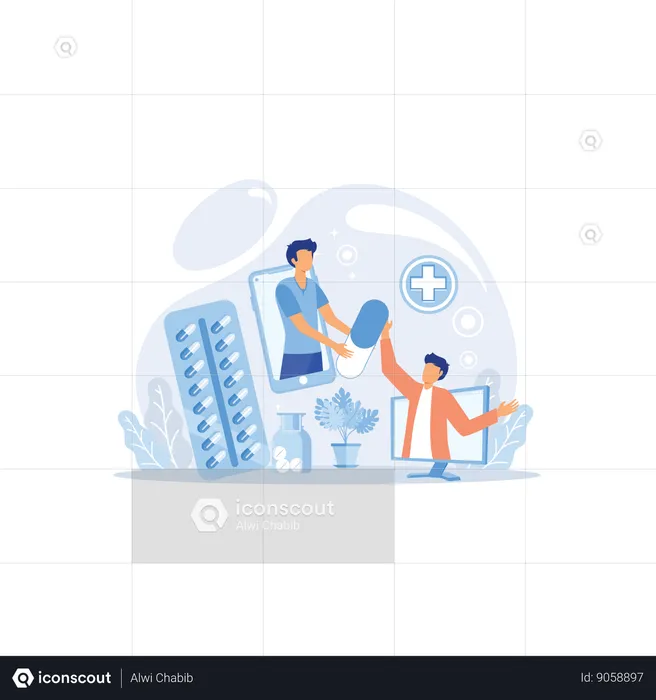 Remote Medical Care  Illustration