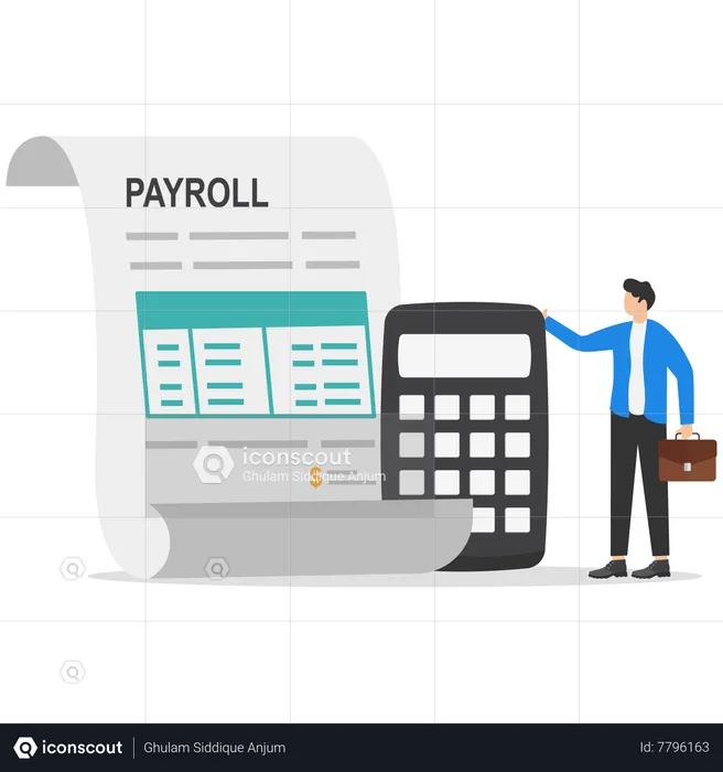 Remote work payment  Illustration