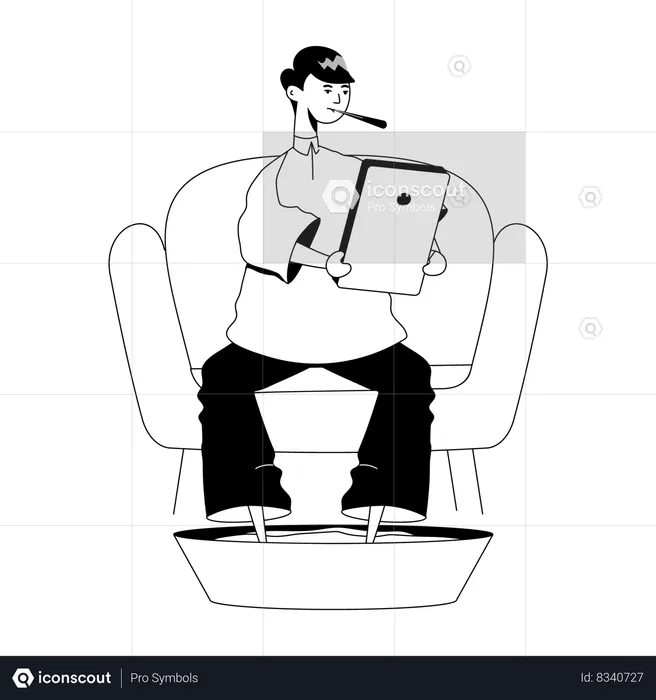 Remote Worker  Illustration