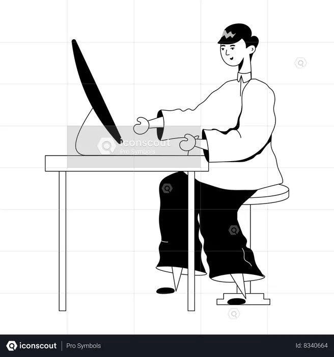 Remote Worker  Illustration