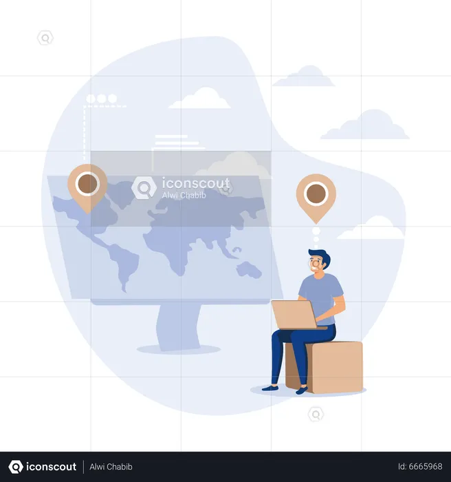 Remote worker  Illustration