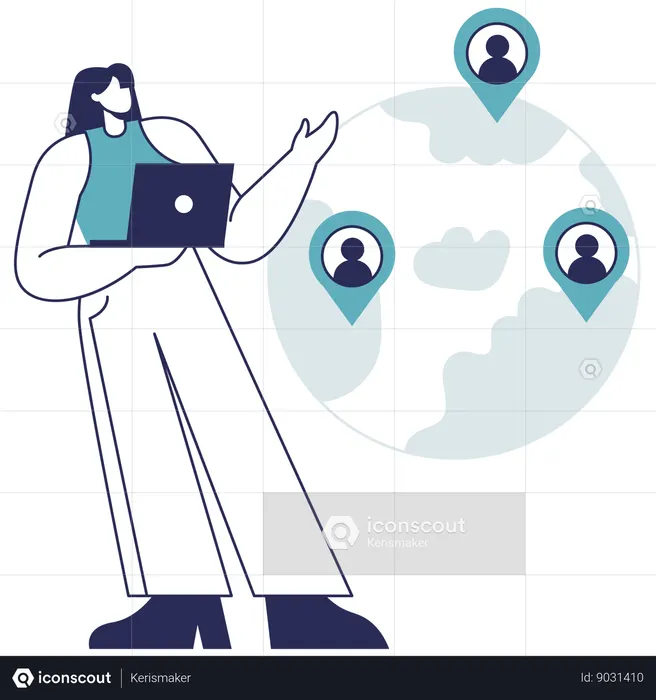 Remote Worker  Illustration