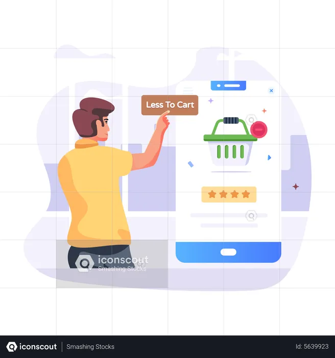 Remove Item from cart  Illustration