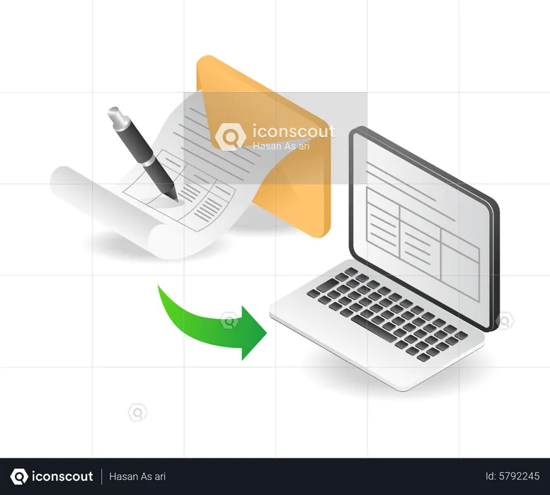 Remplir le formulaire email  Illustration