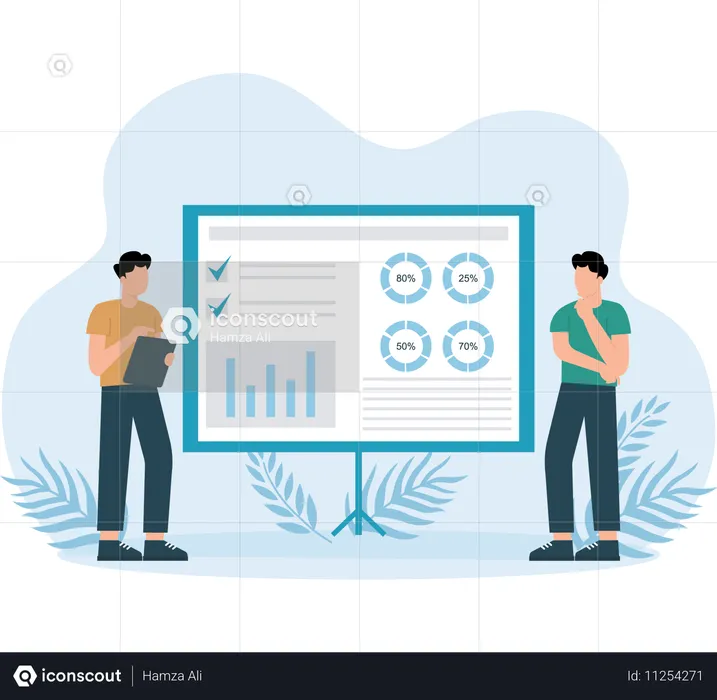 Rendimiento del sitio web medido por empleado para mejorar su velocidad  Ilustración