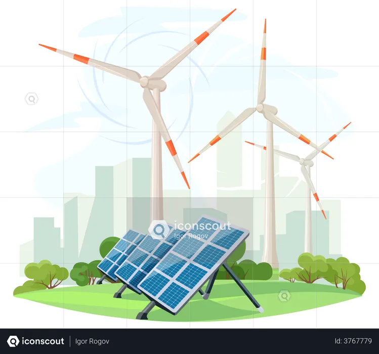Renewable Energy sources  Illustration