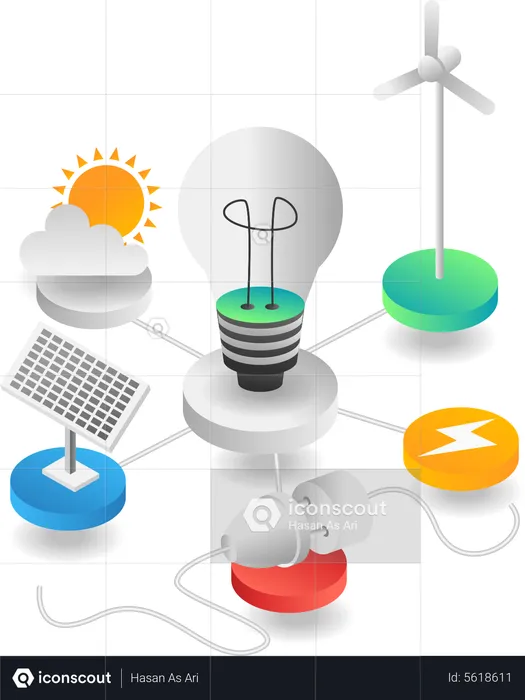 Renewable energy sources  Illustration