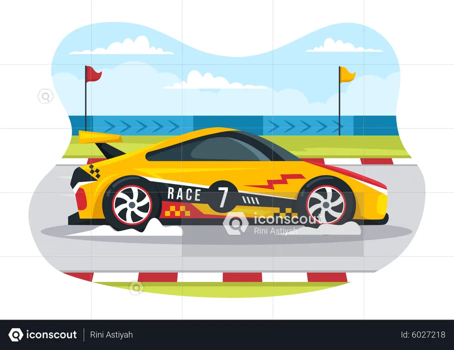Rennsportwagen  Illustration