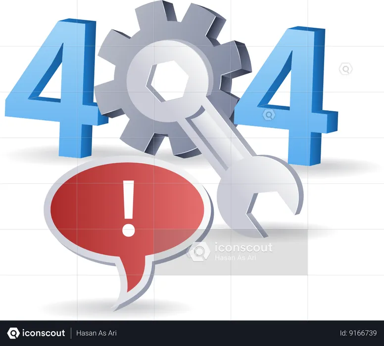 Repair internet error code 404  Illustration