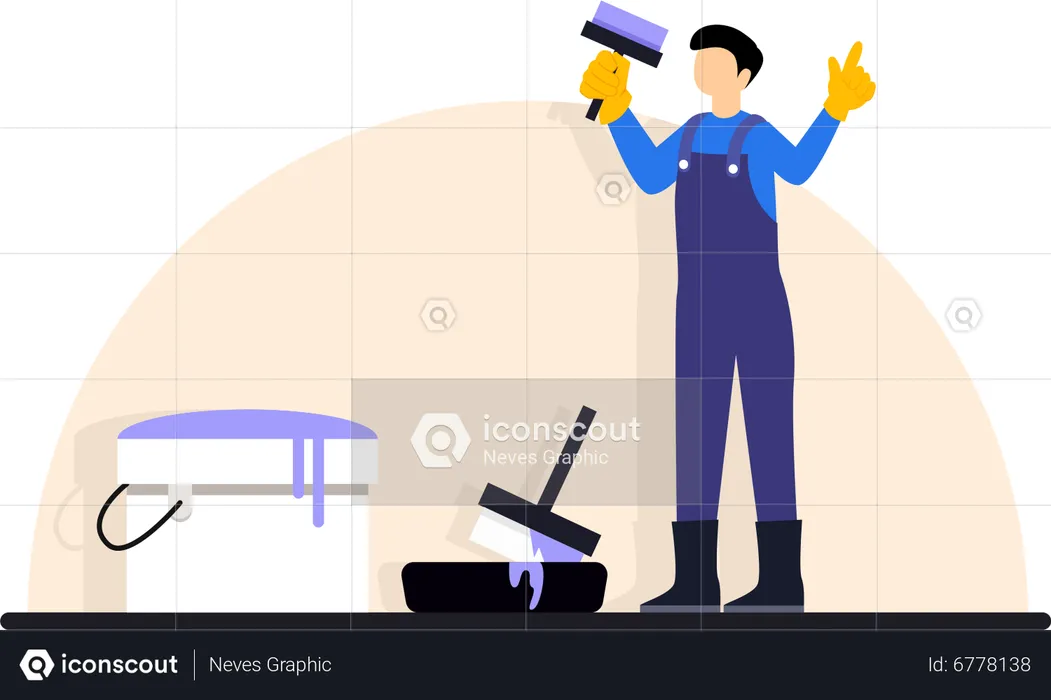 Repair worker  Illustration