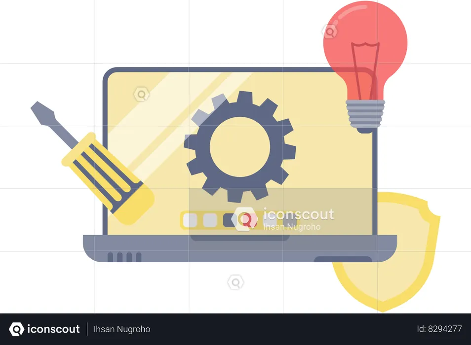 Reparacion y mantenimiento de computadoras  Ilustración