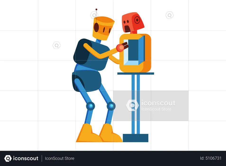 Robot reparador  Ilustración