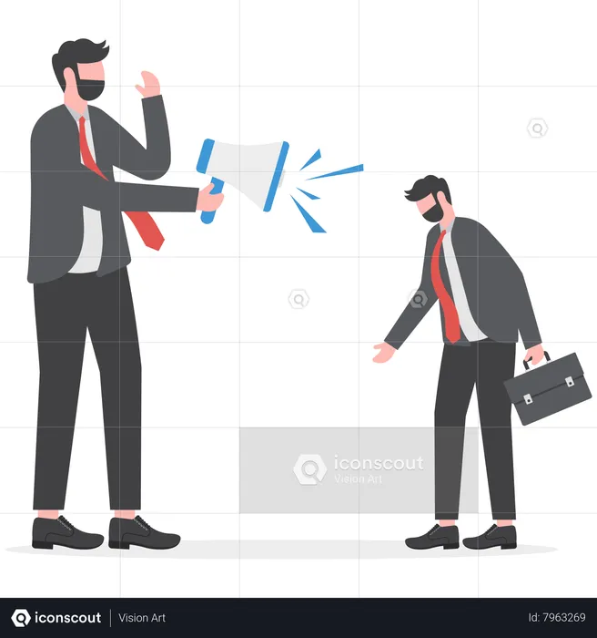 Reproach with businessmen  Illustration