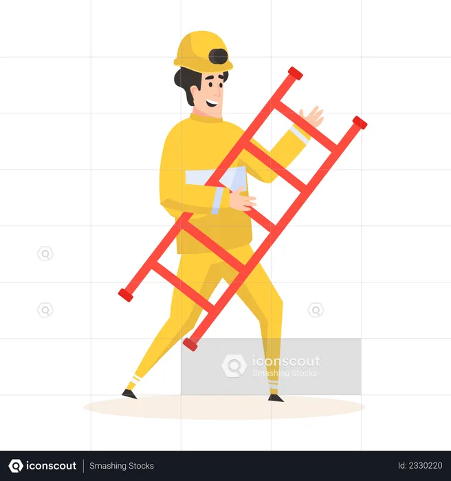 Rescue firefighter  Illustration