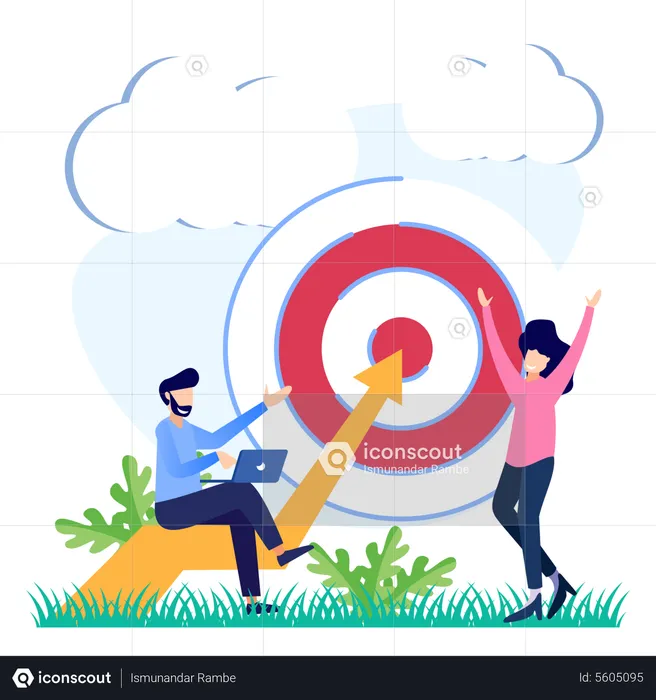 Research business target  Illustration