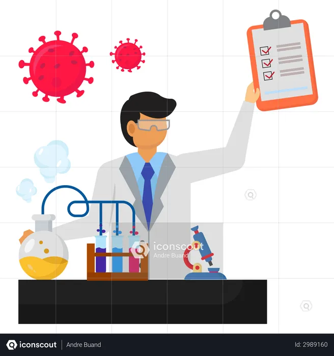 Research on the corona vaccine  Illustration