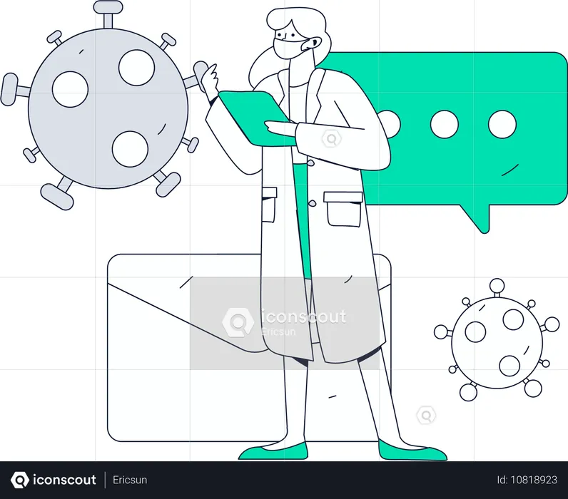 Researcher Performs Lab Analysis  Illustration