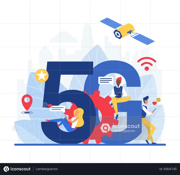 Réseau 5g  Illustration