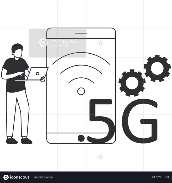 Réseau 5G  Illustration