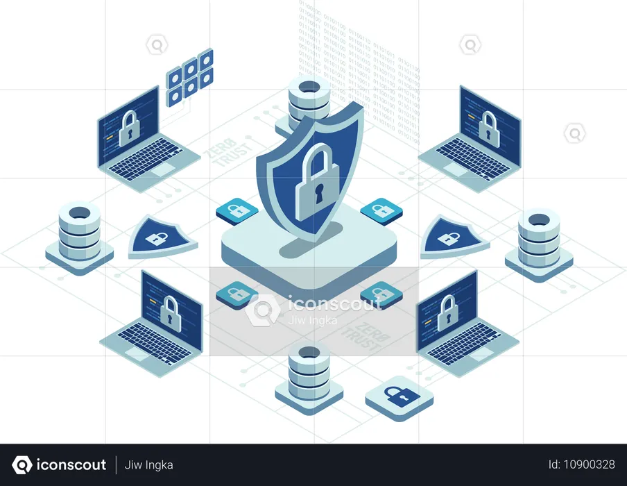 Réseau de sécurité Zero Trust  Illustration