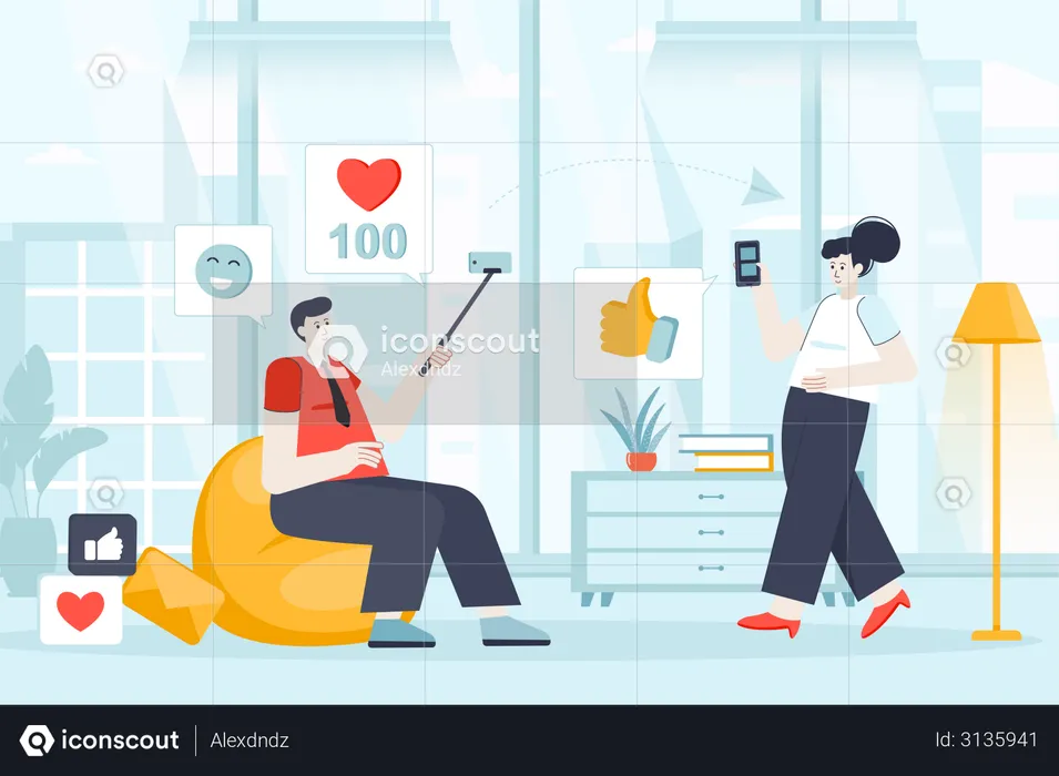 Réseau social  Illustration