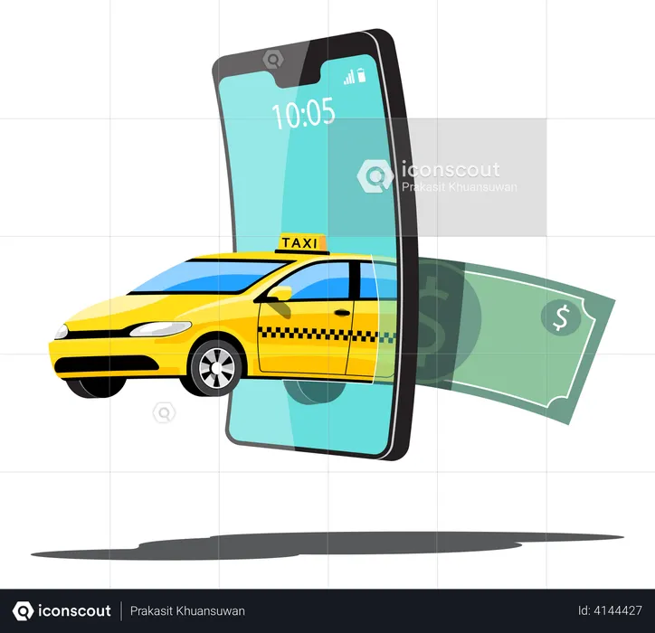 Reserva de carro on-line  Ilustração