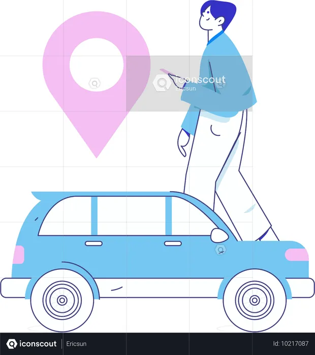 Reserva de taxis  Ilustración