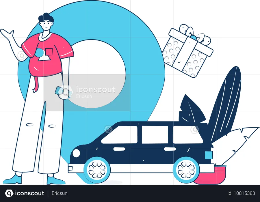 Reserva de táxi on-line  Ilustração