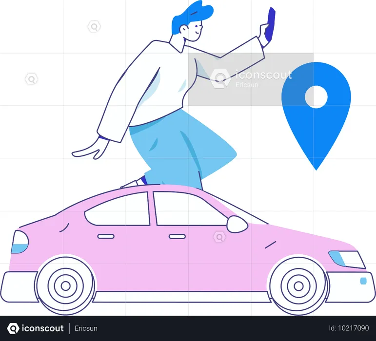 Réduction sur la réservation de taxi  Illustration